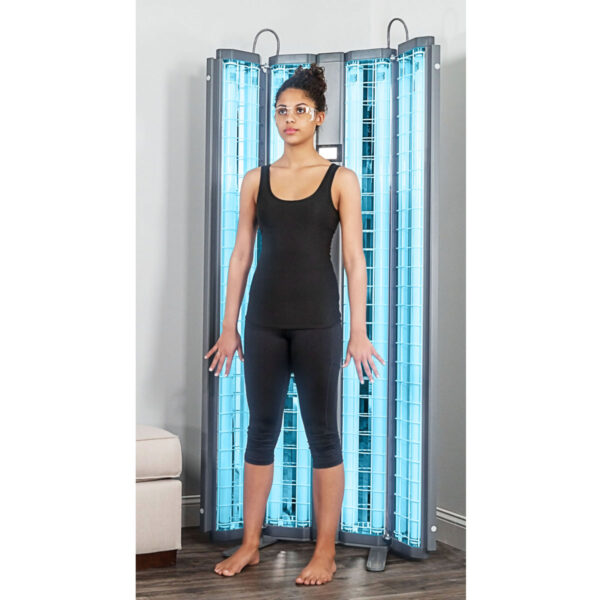 Daavlin 7 Series – UV-lysbehandling for hele kroppen hjemme med fleksibelt vingedesign og høy bestrålingseffekt