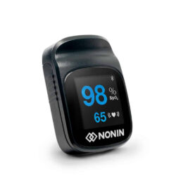 Nonin Connect 3240 pulsoksymeter med Bluetooth, viser oksygenmetning og puls i kompakt fingerdesign